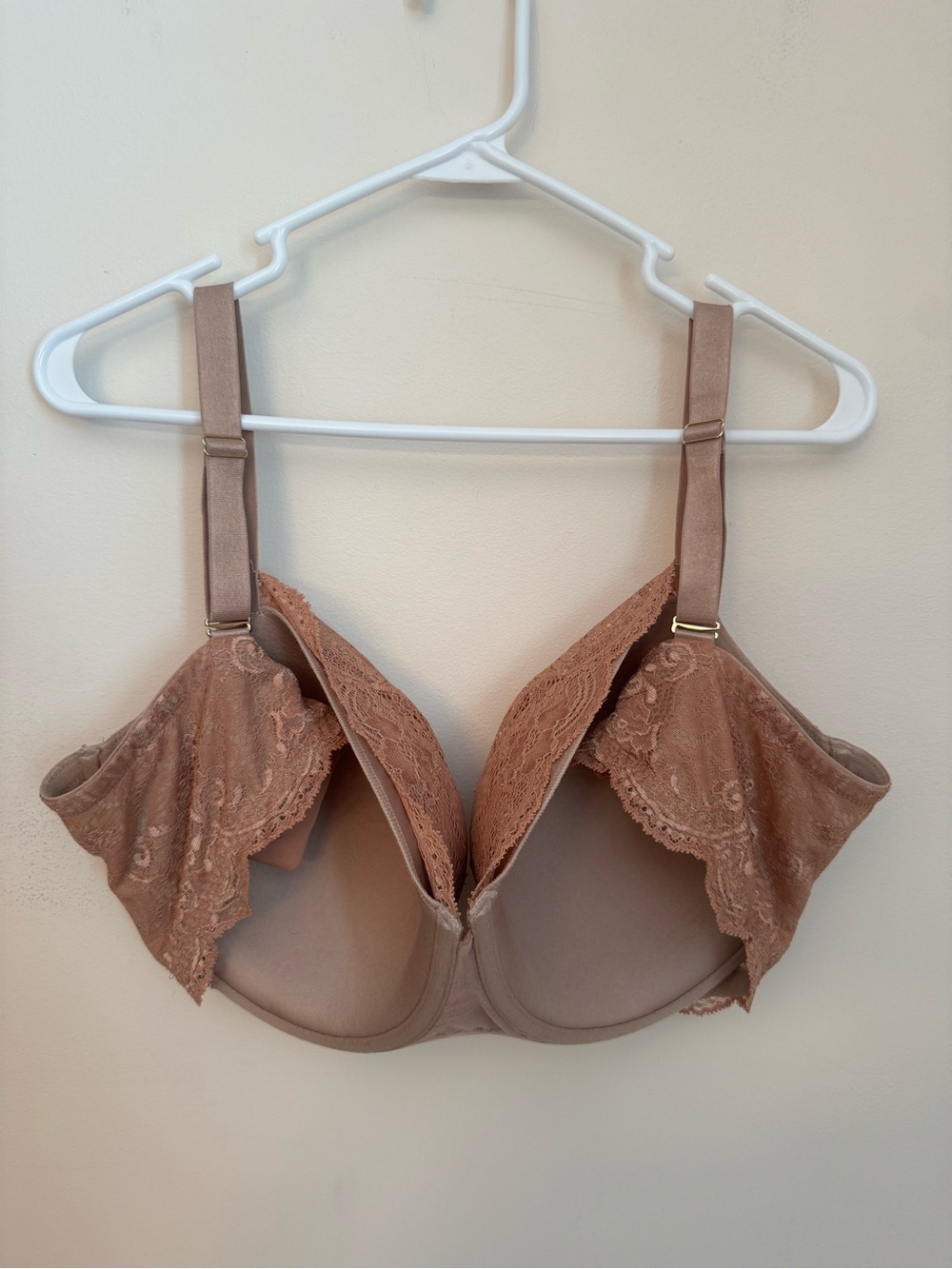 ThirdLove 24/7 Lace Balconette Bra Women’s Size 40F Underwire Bronze Brown Nude - Picture 3 of 10